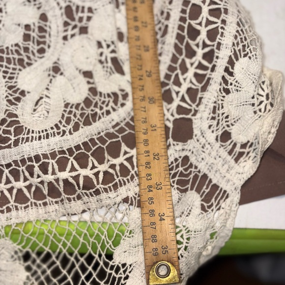 Judith March crochet overlay dress delicate lace design adjustable straps medium - Picture 8 of 11